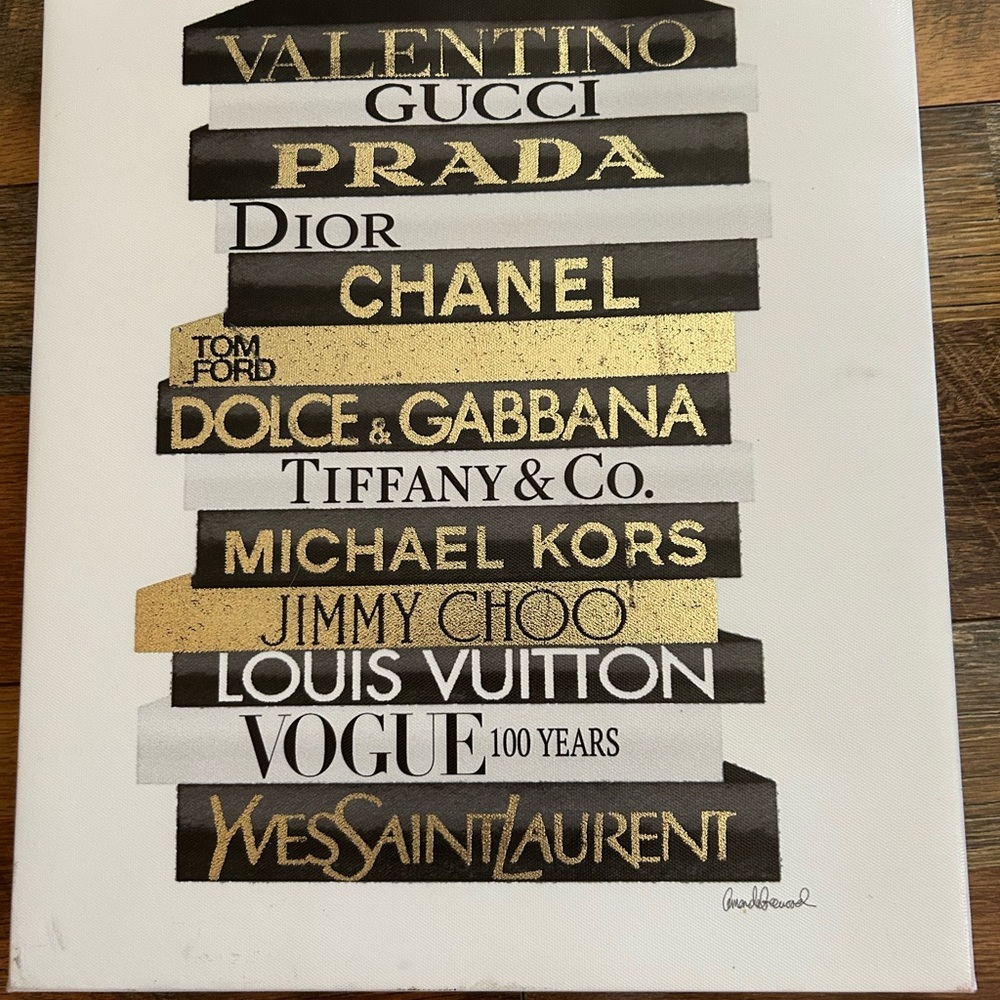 Designer Brand Canvas Art 12 by 14 size